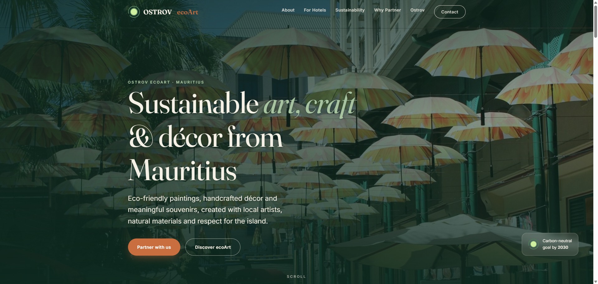 EcoArt website designed and developed by Tamaduni