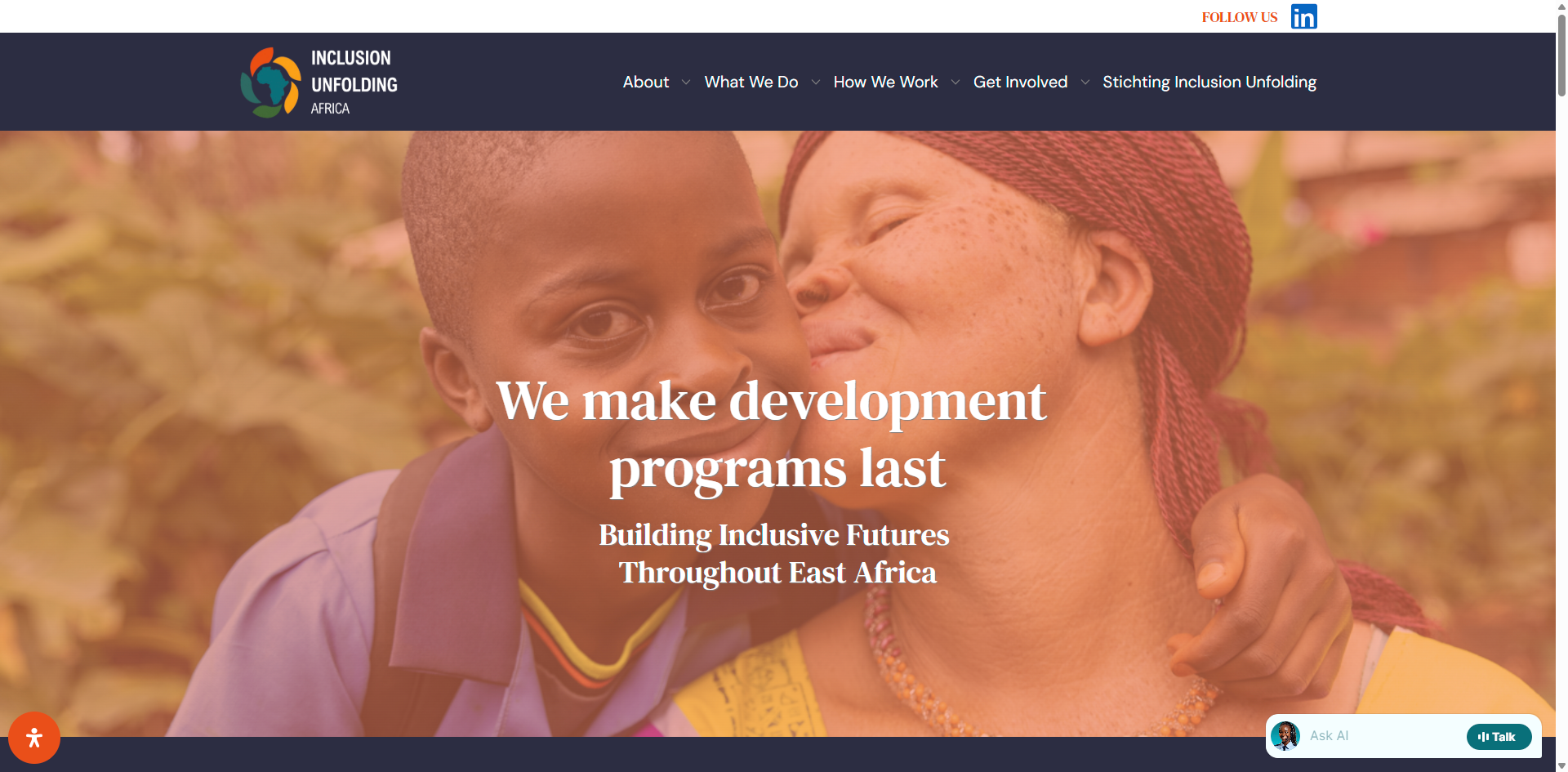 Inclusion Unfolding website designed and developed by Tamaduni