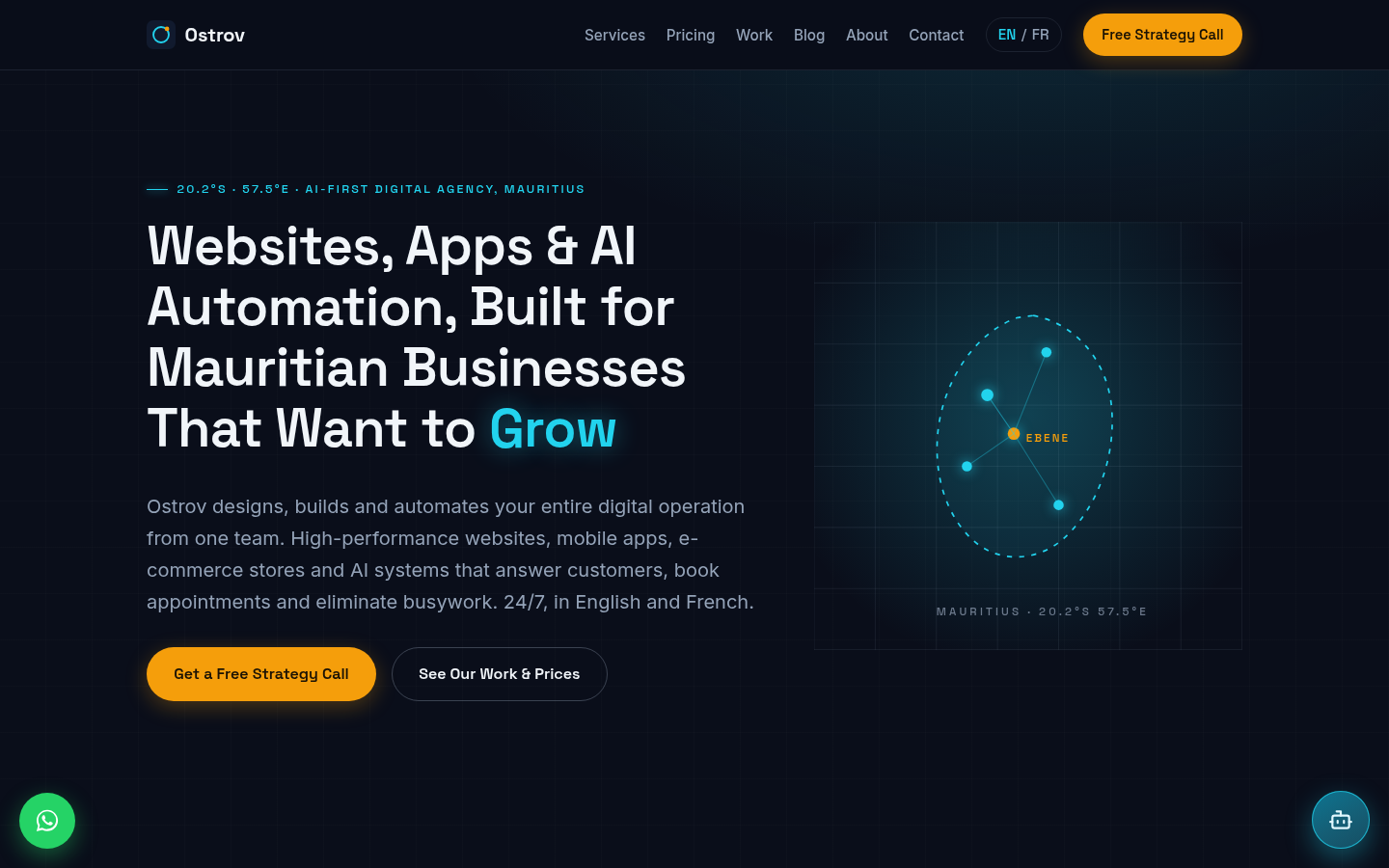 Ostrov website designed and developed by Tamaduni