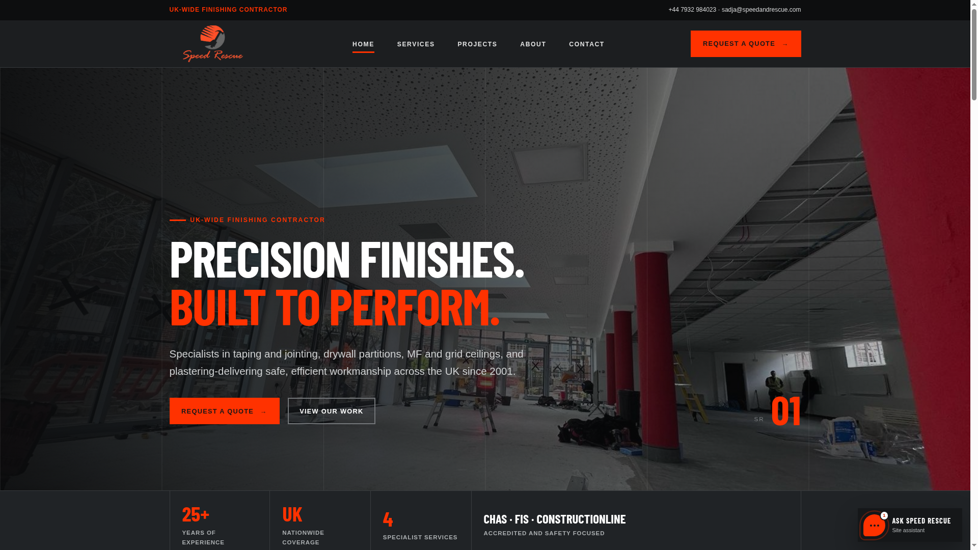 Speed Rescue website designed and developed by Tamaduni